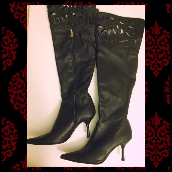 Colin Stuart Black Heel Boots