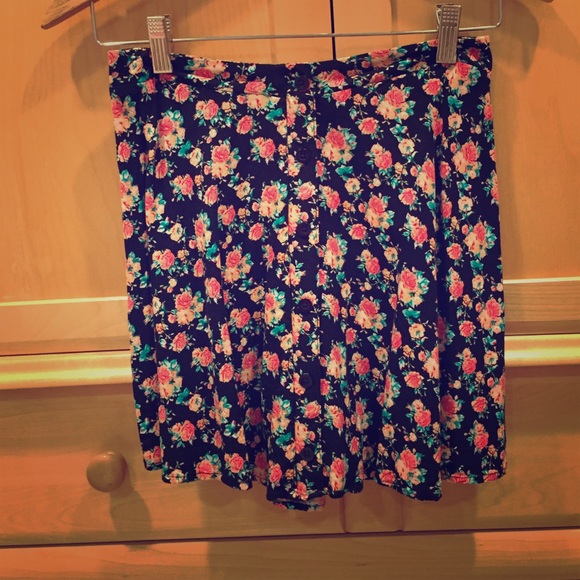 Lush Dresses & Skirts - Floral Button Skirt