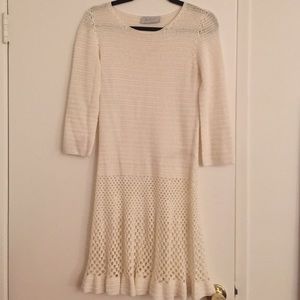 A.L.C. White Crochet Knit Dress, Size S