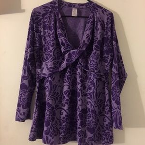 Purple Floral Blouse