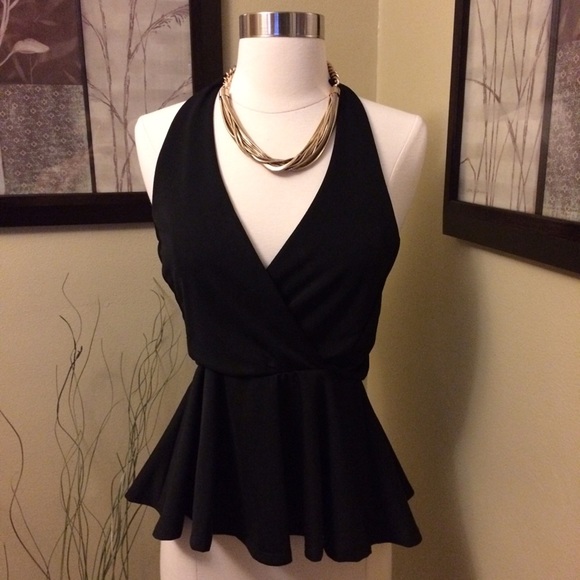 ❌SOLD❌Peplum Halter Top