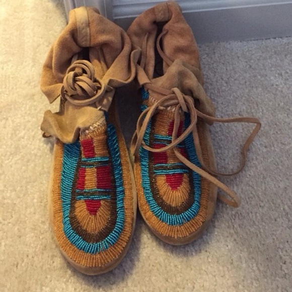 House of Harlow beaded Mocassin bootie