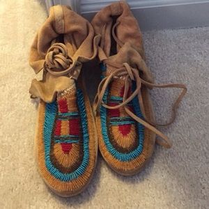 House of Harlow beaded Mocassin bootie