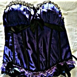 Purple body shaper boned corset