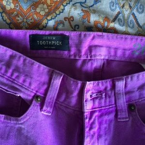 Magenta size 26 ankle J Crew toothpick pants