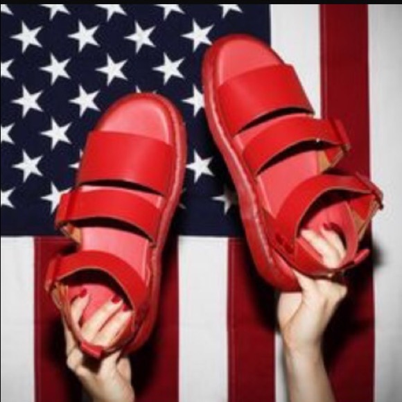 Dr. Martens Shoes - Dr Marten Gryphan Red Leather Sandals