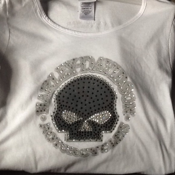 Harley Davidson long sleeve rhinestone shirt