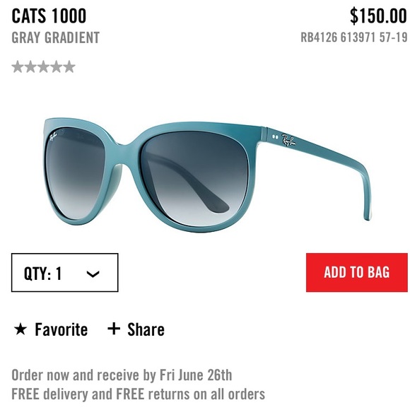 Ray-Ban Cats Sunglasses in Blue main image 3