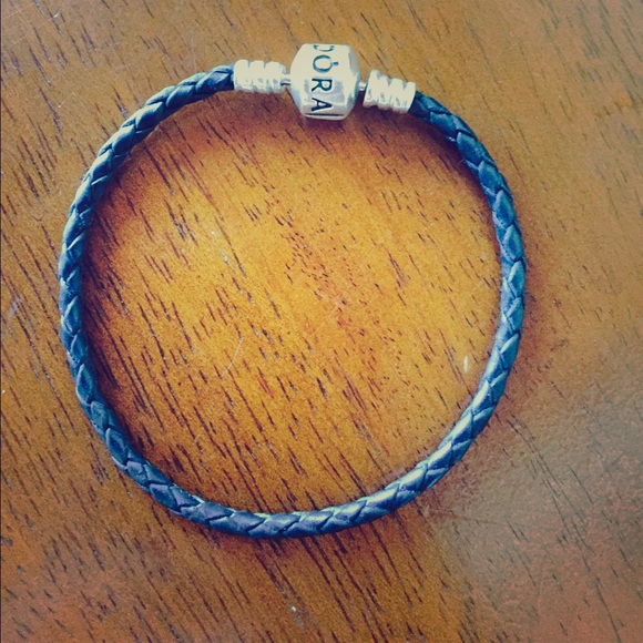 Black leather Pandora Bracelet