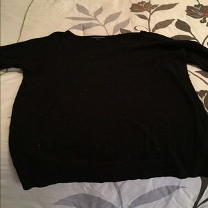 Silver Glittered Black Sweater