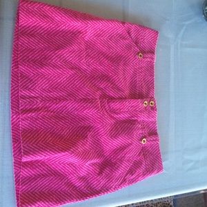 Lilly pulitzer pink corduroy skirt
