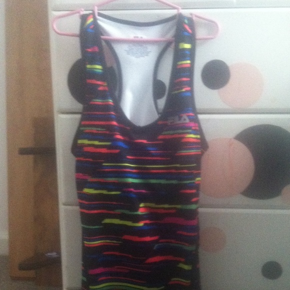 Nice Colorful Fila Tank With Built In Bra