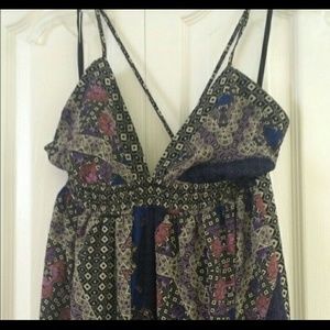 Blue and purple boho maxi dress