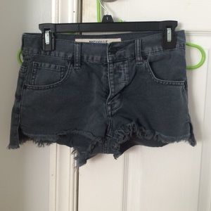 Grey demin cut off shorts