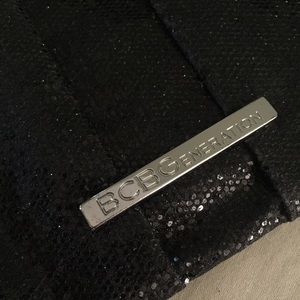 BCBG Black Sparkle Clutch w/ wrist handle