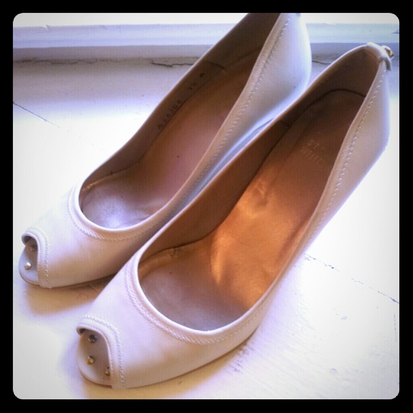 Stuart Weitzman peep toe wedge heels