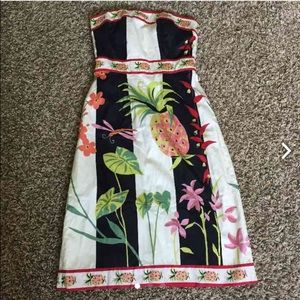 Jcrew Strapless Pineapple Dress - EEEEUC Sz 0