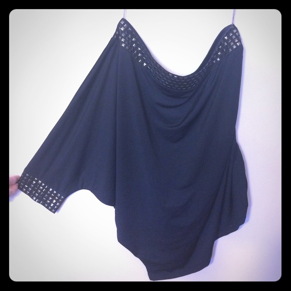 Black off shoulder top