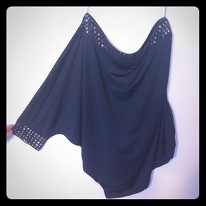 Black off shoulder top