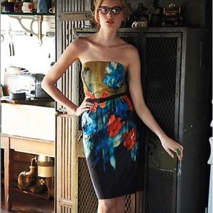 Anthropologie Splashed Palette floral dress