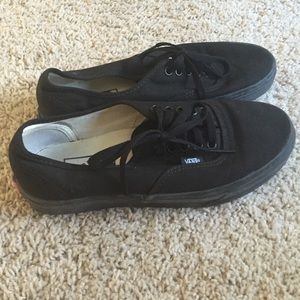 Black Authentic Vans