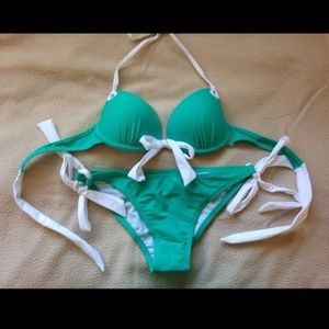 Turquoise bathing suit