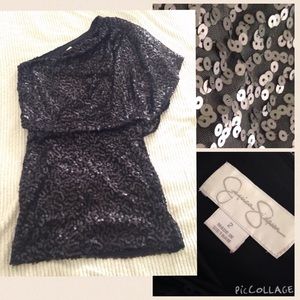 Jessica Simpson sequined black dress