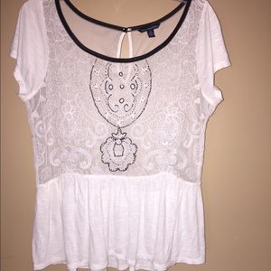 Lace Peplum top