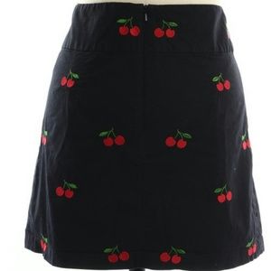 Castaway Black/Red Cherry Embroidered Skirt