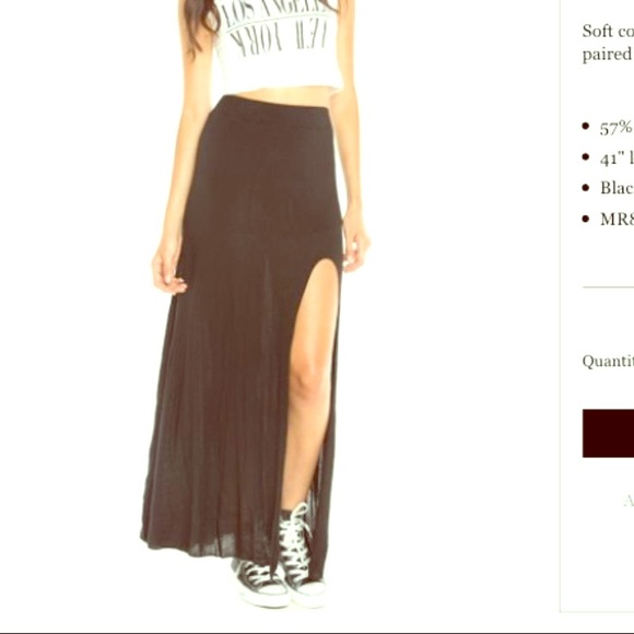Brandy Melville Slit Maxi Skirt