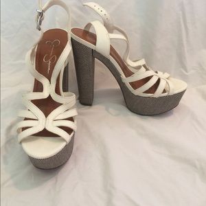 Cream Jessica Simpson Platform Wedge