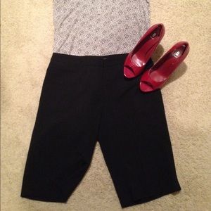 August Silk black dress shorts