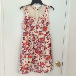 Ivory lace and floral dress