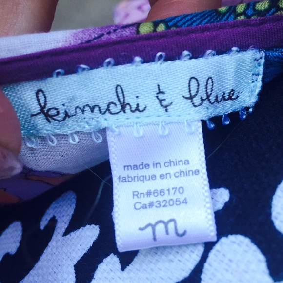 {kimchi blue} purple & blue boho top - Picture 4 of 4