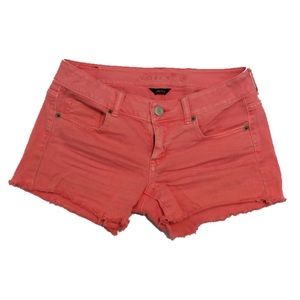 American Eagle Coral Midi Shorts