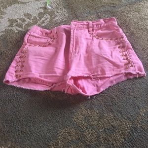 Forever 21 highwaisted studded shorts