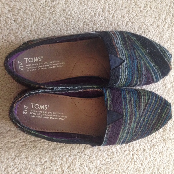 Multicolored toms womens 10