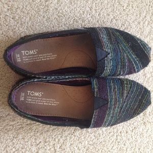 Multicolored toms womens 10