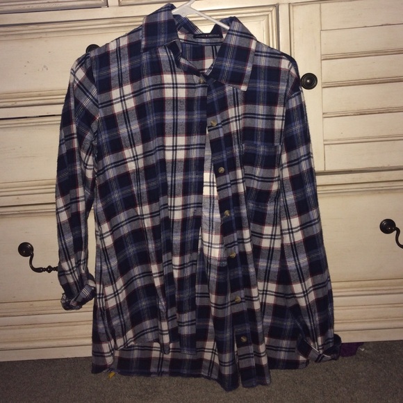 A graphic flannel from Brandy Melville.