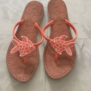 NWOT coach flip flops