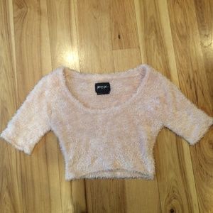 Nasty Gal Size Small 90s fluffy crop top