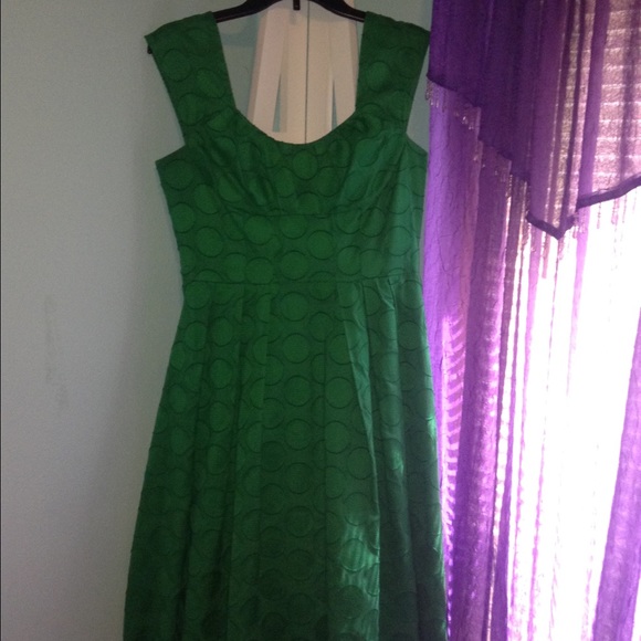 Green Polkadot Dress