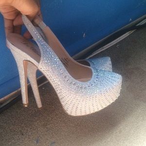 Sparkly platform heels