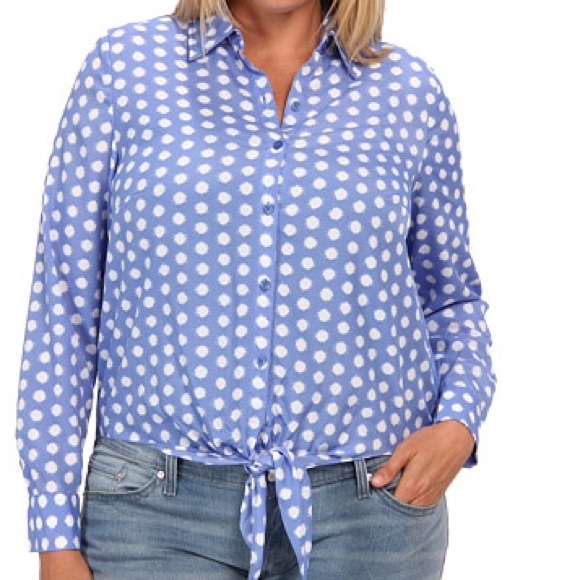 🎉HOST PICK🎉Periwinkle Michael Kors Hi-Lo Top - Picture 2 of 4