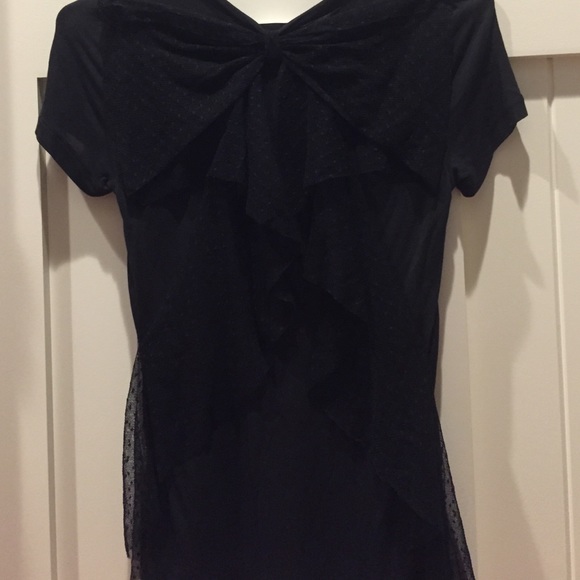 Valentino black shirt with bow on back