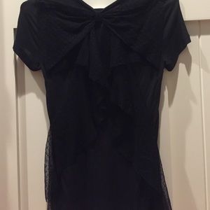 Valentino black shirt with bow on back