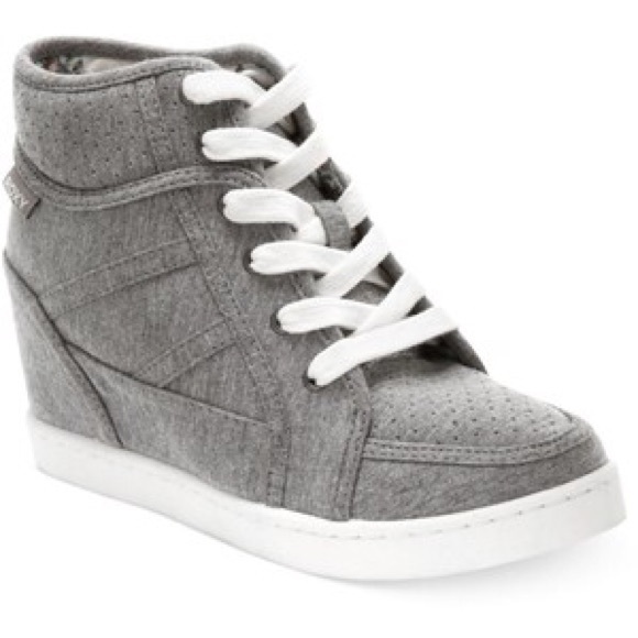 Roxy wedge sneakers (grey with tribal print)