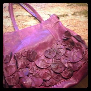 Purple leather David & Scotti purse