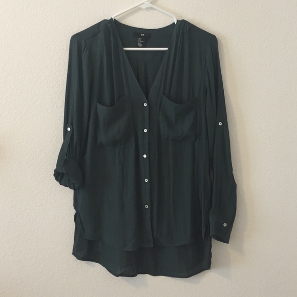 H&M Green Blouse