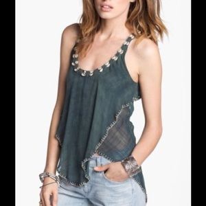 Free People tank Top Dark Teal XS Shells